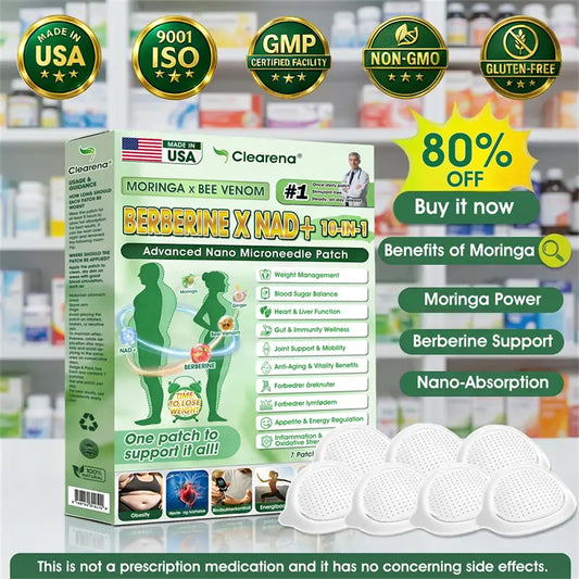 𝐎𝐟𝐟𝐢𝐜𝐢𝐚𝐥 𝐔𝐒 𝐒𝐭𝐨𝐫𝐞 🇺🇸  | 🧑‍⚕️🩺 𝐂𝐥𝐞𝐚𝐫𝐞𝐧𝐚® Moringa · Berberine × NAD+ 𝟏𝟎-𝐢𝐧-𝟏 𝐀𝐝𝐯𝐚𝐧𝐜𝐞𝐝 𝐍𝐚𝐧𝐨 𝐌𝐢𝐜𝐫𝐨𝐧𝐞𝐞𝐝𝐥𝐞 𝐏𝐚𝐭𝐜𝐡 — 𝐎𝐧𝐜𝐞 𝐃𝐚𝐢𝐥𝐲, 𝐕𝐢𝐬𝐢𝐛𝐥𝐞 𝐑𝐞𝐬𝐮𝐥𝐭𝐬 𝐢𝐧 𝟕 𝐃𝐚𝐲𝐬